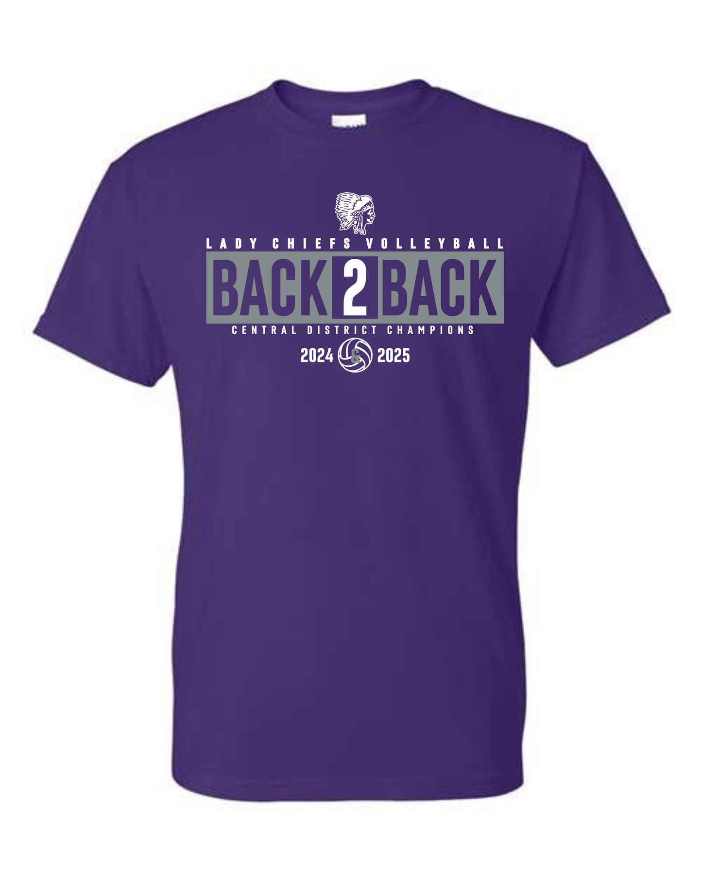Youth T-Shirt - Back2Back Chieftain Volleyball Champions