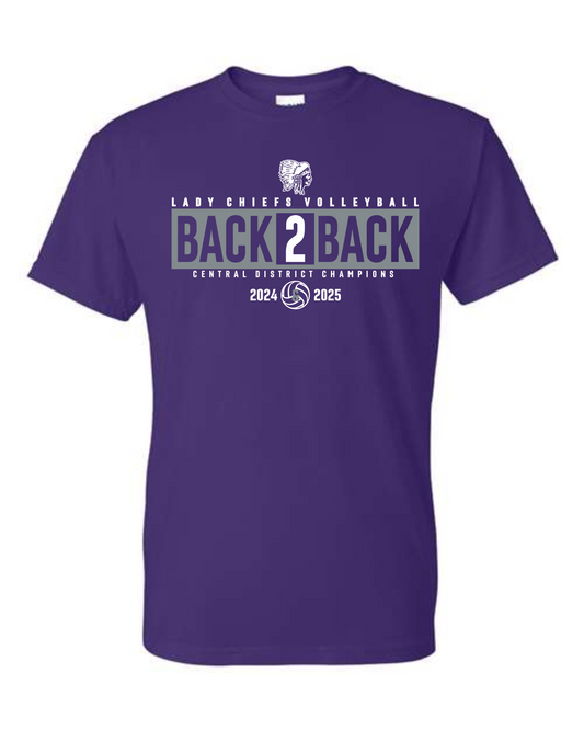 Adult T-Shirt - Back2Back Chieftain Volleyball Champions