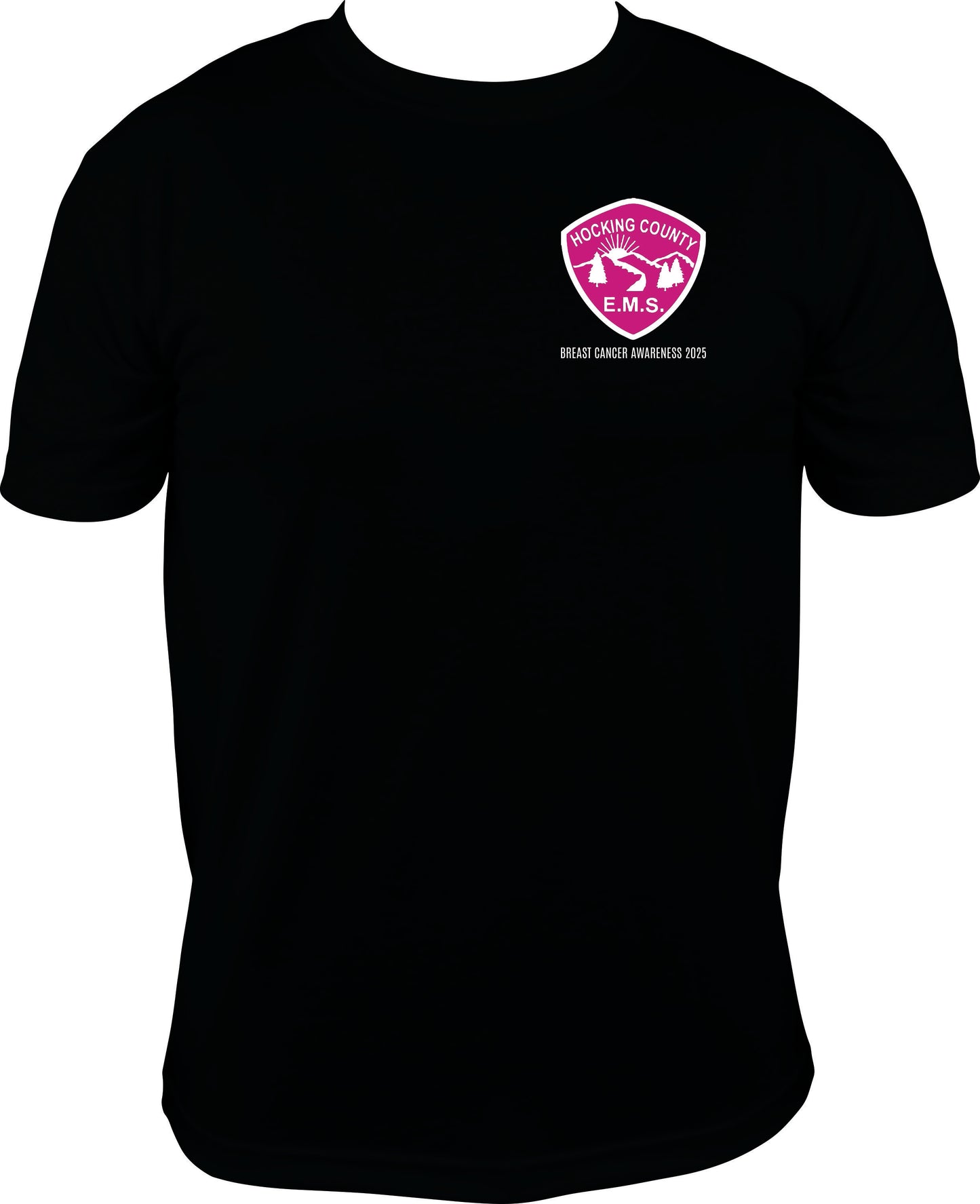Adult T-Shirt - Hocking County EMS Breast Cancer Awareness 2025
