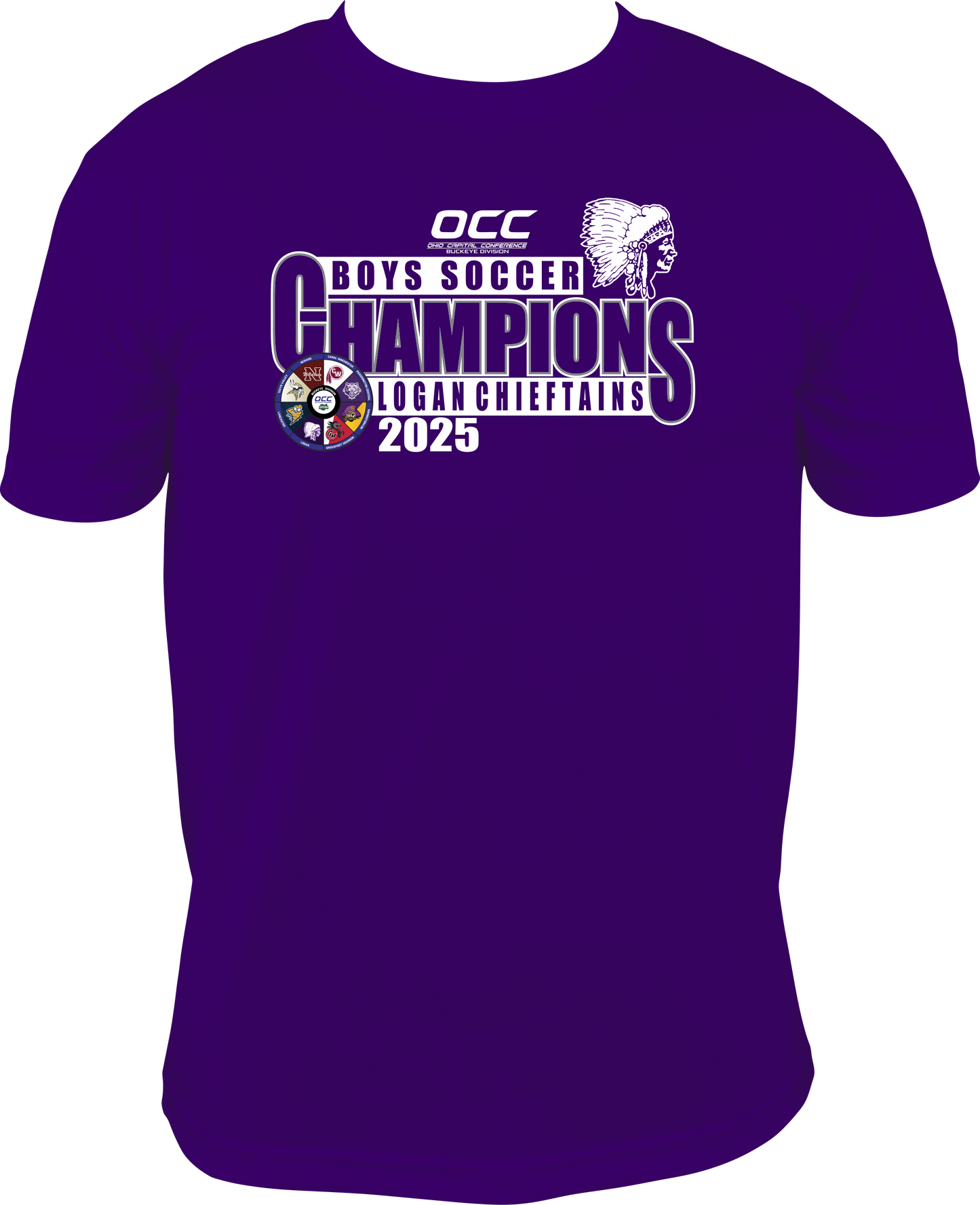 Adult T-Shirt - Chieftain Boys Soccer 2025 OCC Champions