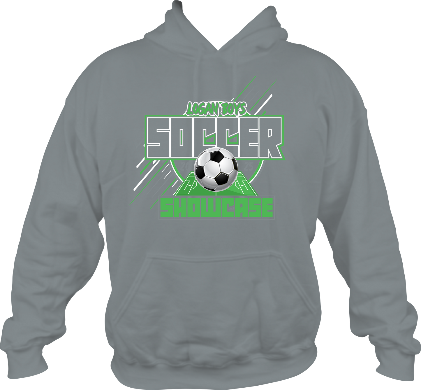 Adult Hooded Sweatshirt - Logan Boys Soccer Showcase 2025