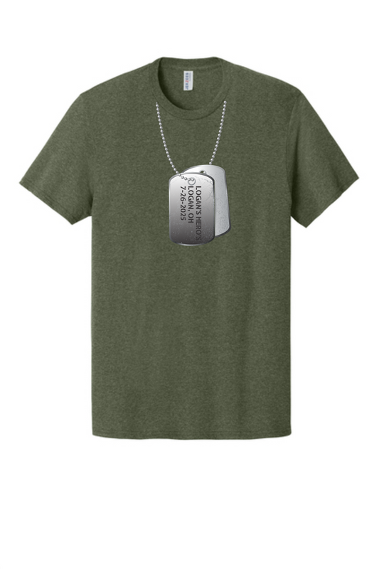 Adult T-Shirt - Logan's Heroes Poker Run Benefit 2025 - Shirts will be printed and ready mid July 2025